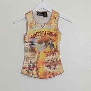 Harley Davidson Tank Women Small Travel Sleeveless Motorcycle